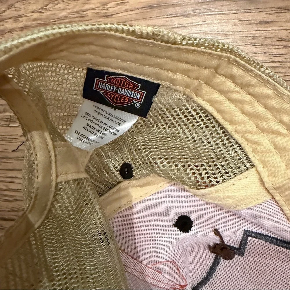 Harley Davidson cap youth tan orange Velcro